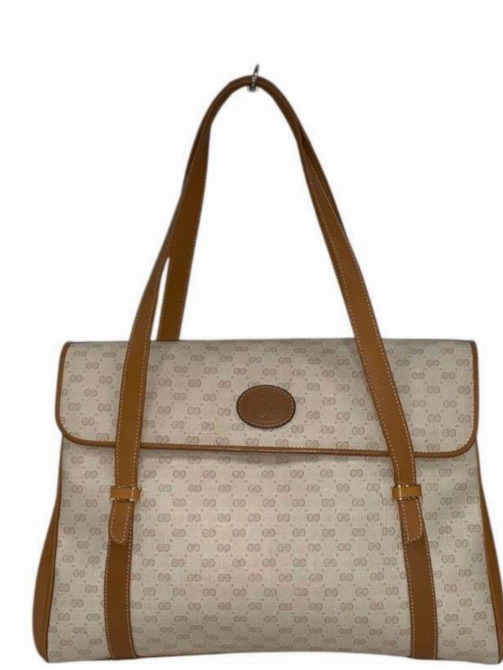 Gucci Beige and Brown GG Monogram Shoulder Bag